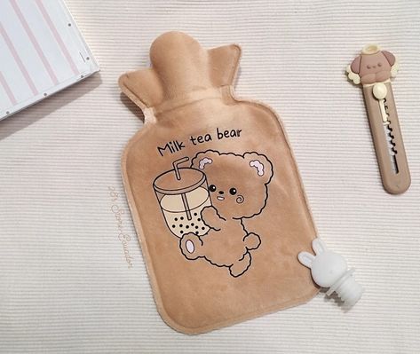 Nueva bolsa de agua para combatir el dolor, compresa de agua térmica Period Stuff, Milk Tea, Period, Kawaii