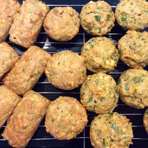 Savoury Muffin, Spelt Muffins, Savoury Muffins, Savory Muffins, Zucchini Cake, Zucchini Muffins, Spelt Flour, Mini Loaf, Breakfast Muffins