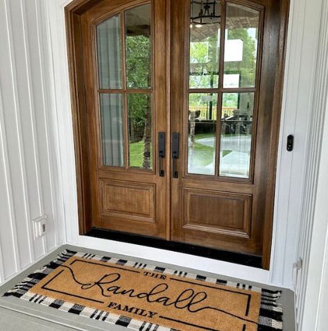 Personalized Name Doormat, Flocked Coir Door Mat, Welcome Mat, Engagement Wedding Gift, Realtor Client Gift, Outdoor Rug, Double Door Realtor Client Gifts, Entryway Style, Coir Door Mat, Funny Welcome Mat, Layered Rugs, Funny Doormats, Coir Doormat, Custom Doormat, Coconut Fiber