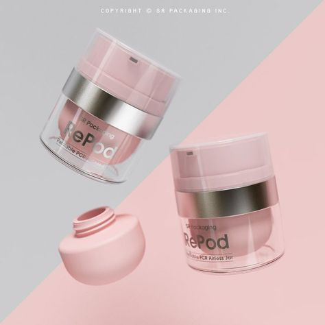 RePod, the refillable ECO airless jar for clean beauty, non-toxic skincare solution Refill Packaging, Makeup Jars, Jar Packaging, Toxic Skincare, Cosmetic Packaging Design, Makeup Package, Skin Care Packaging, Skincare Packaging, Perfume Packaging