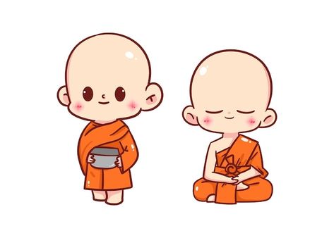 Buddhist Monks, Mac Wallpaper, Buddhist Monk, Draw Art, Hand Draw, Psd Icon, Hand Art Drawing, Vector Photo, Cartoon Character