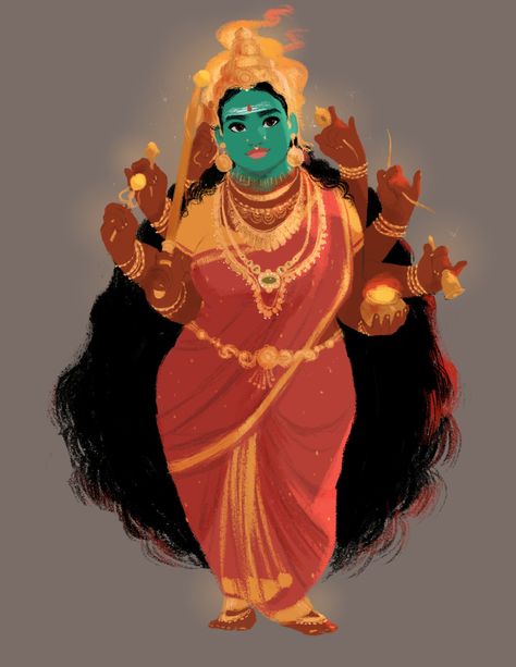 Samayapuram Mariamman, Indian Comics, Indian Women Painting, Indian Illustration, Illustration Styles, Goddess Artwork, Everyday Art, Background Images Wallpapers, Brown Art