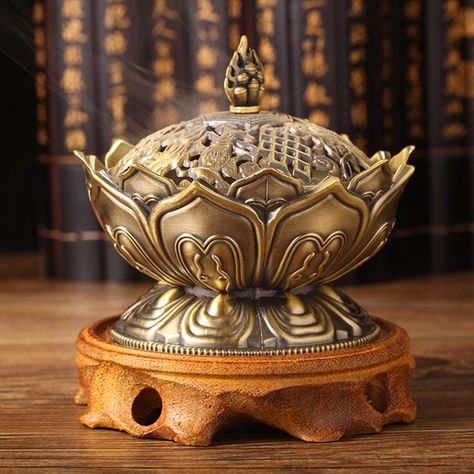 Brand Name: NAI YUE Type: Incense Burner Application Area: Living Room Production: Candle Aromatherapy Furnace Use: Smell Removing/Dehumidification Classification: Incense Base Model Number: T0306 Material: Imitation Copper Plug Type: No Ships from: China Chinese Buddha, Copper Dishes, Lotus Incense, Fragrance Oil Blends, Sandalwood Fragrance, Incense Burner Holder, Incense Sticks Holder, Lotus Design, Oil Shop