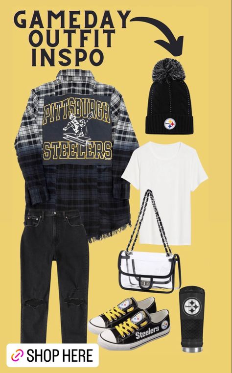 Steelers Outfit Woman, Steelers Game Day Outfit, Football Outfit, Pittsburg Steelers, Game Day Outfit, Steelers Football, Car Bike, Jersey Outfit, Football Outfits