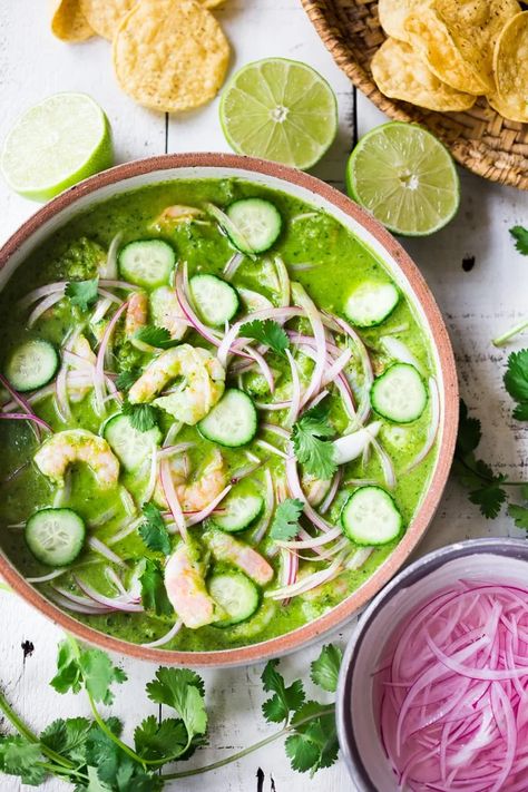 20 Simple Healthy Fish Recipes! | Feasting At Home Shrimp Verde, Ceviche Mexican, Aguachile Recipe, Ceviche Shrimp, Healthy Fish Recipes, Summer Corn Chowder, Fennel Slaw, Feasting At Home, Best Fish Recipes