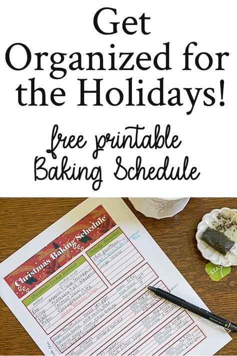 Sharing some of my favorite Christmas and Holiday Baking Recipes, as well as a free Holiday Baking Plan printable to help you get organized for this baking season. #Dessert #DessertRecipes #YummyTreats #HolidayRecipes #ChristmasBaking Baking Schedule, Baking Organization, Christmas Meal, Holiday Baking Recipes, Christmas Baking Recipes, Baking Christmas, Christmas Cookie Exchange, Christmas Planning, Cookie Party