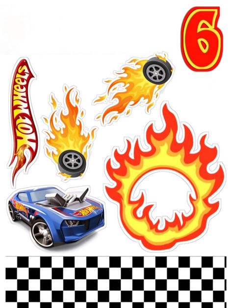 Bolo Hot Wheels, Hot Wheels Cake, Turkey Project, Hotwheels Birthday Party, Photo Cake Topper, Hot Wheels Birthday, Hot Wheels Party, Cake Templates, Cars Theme Birthday Party