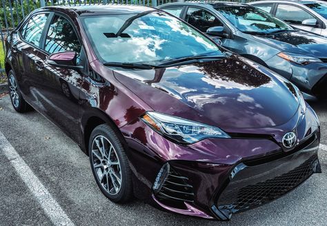 Special Edition 50th Anniversary 2017 Toyota Corolla in Black Cherry Pearl. Toyota Vios Modified, Cherry Pearl, Vinyl Wrap Car, Toyota Vios, Vroom Vroom, Car Wrap, Vinyl Wrap, Black Cherry, Toyota Corolla