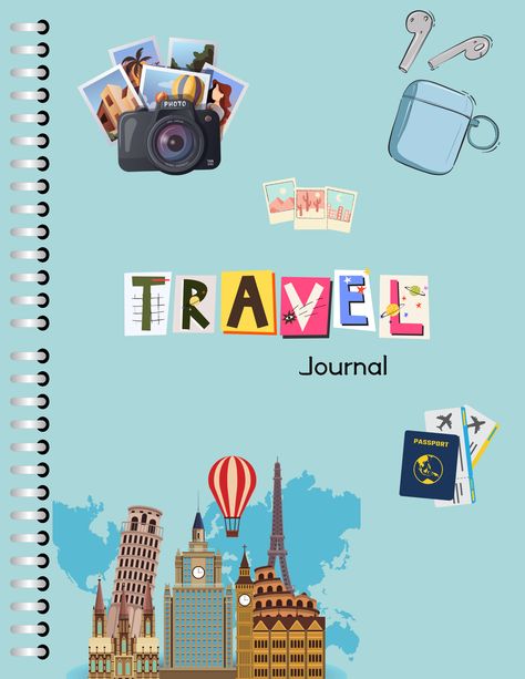 Travel Journal Cover for you dear ☘️ Stay tuned and follow for more 💫 #cover #planner #journal #traveljournal #travel #2024 Dubai Journal, Travel Book Design, Project Cover Page, Travel Journal Cover, Travel Journal Pages, Notes Book, Travel Life Hacks, Travel 2024, Travel Project