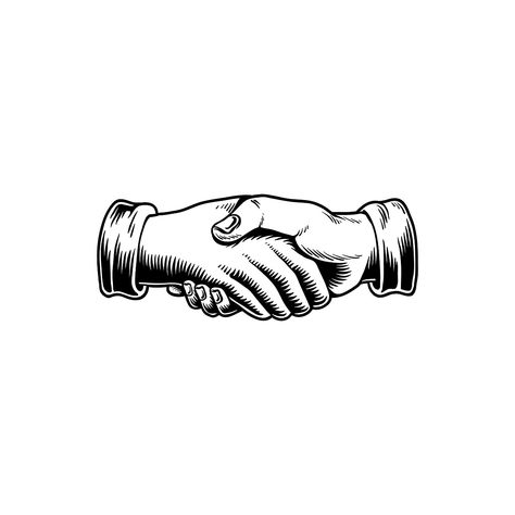 Illustration of a handshake | premium image by rawpixel.com / Tvzsu American Traditional Tattoos Black And White, Shaking Hands Tattoo, Handshake Tattoo, Traditional Tattoo Black And White, Anniversary Tattoo, Tattoo Black And White, Traditional Tattoo Old School, Knife Tattoo, Tattoo Old School