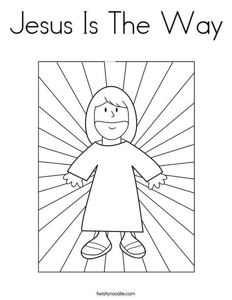 Jesus Is The Way Coloring Page - Twisty Noodle Toddler Sunday School, Cross Coloring Page, Jesus Coloring Pages, Sunday School Coloring Pages, Superhero Coloring Pages, Twisty Noodle, Jesus Is Alive, Superhero Coloring, Sunday School Kids