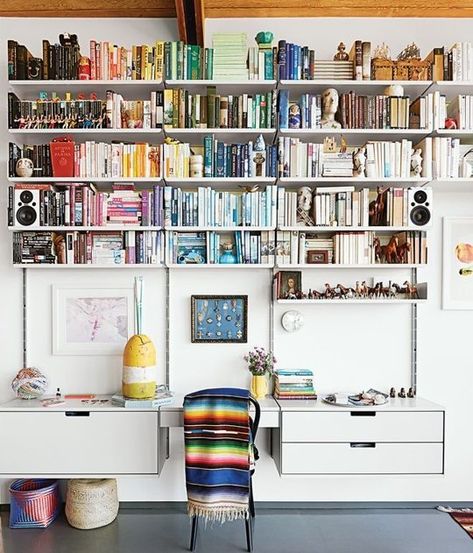 High, Medium, & Low: The Best Sources for Wall Mounted Shelving — Apartment Therapy's Annual Guide | Apartment Therapy Ikea Algot, Midcentury House, Modern Renovation, Midcentury Home, Shelving Design, Home Libraries, White Rooms, Decoration Inspiration, Wall Mounted Shelves