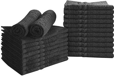 Amazon.com: Utopia Towels Bleach Safe Salon Towels - Pack of 24 Black Hand Towels - (16 x 27 Inches), Salon Towels Bleach Safe, Stain Resistant Bleach Proof Towels for Salon, Hair, Gym, Spa: Beauty Microfiber Face Cloth, Remove Makeup From Clothes, Exfoliating Gloves, Facial Cleaning, Gym Towel, Black Towels, Make Up Remover, Hair Towel, Microfiber Cleaning Cloths