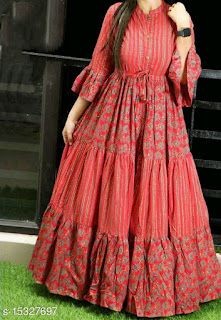 Latest Long Frock Designs, Frock Design Ideas, Simple Frock Design, Long Frock Designs, Long Gown Design, Simple Frocks, Frock Fashion, Kurti Dress, Model Blouse