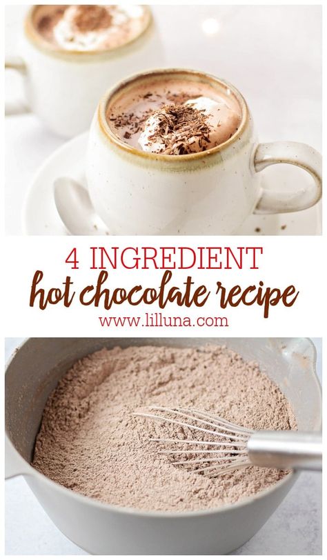 Whip up this homemade Hot Chocolate Recipe to have on hand all season long - quick, easy, delicious, and perfectly gift-able! #hotchocolatemix #hotcocoamix #hotchocolate #hotcocoa Easy Hot Chocolate Mix Recipe, Hotchocolate Homemade, Hot Cocoa Maker, Diy Hot Chocolate Mix, Best Hot Chocolate Recipe, Chocolate Milk Mix, Homemade Hot Chocolate Recipe, Best Hot Chocolate Recipes, Hot Chocolate Ingredients