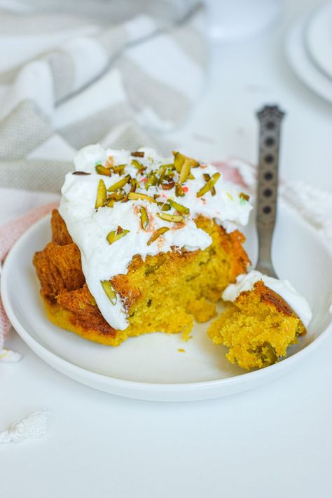 Orange Pistachio Saffron Cake – Annika Eats Orange Pistachio, Saffron Cake, Rich Summer, Orange Pound Cake, Butter Pastry, Chocolate Torte, Perfect Pie Crust, Pistachio Cake, No Bake Brownies