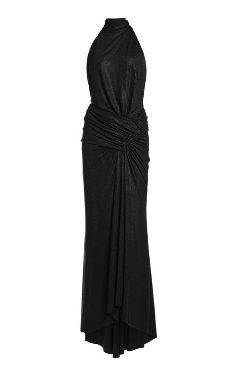 Luxury Black Draped Dress, Luxury Black Vintage Maxi Dress, Black Pre-draped Evening Gown, Gown Moda Operandi, Moda Operandi Dress, Black Dress Elegant, High Neck Gown, Black Dress Moda Operandi, Alexandre Vauthier