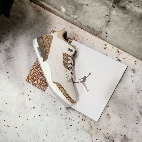 Air Jordan 3 Retro - Palomino Air Jordan 3 Retro Palomino, Jordan 3 Palomino Outfit, Tan Jordans, Cute Jordans For Women, Jordan 3 Palomino, Jordan 3 Outfit, Air Jordan Retro 3, Cute Jordans, Jordan Retro 3