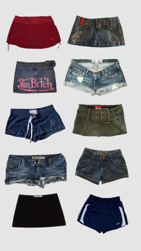 Y2k Summer Fits, Summer Fits Shorts, Trashy Outfits, 2000s Clothes, Fashion Shorts, Y2k Summer, 2000s Fashion Outfits, Ropa Diy, Layering Outfits