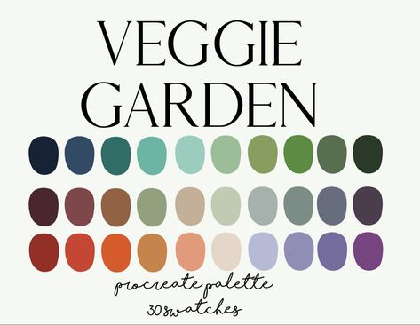 Moody Spring Color Palette, Garden Color Palette, With Color Palette, Procreate Palette, Procreate Color Palette, Color Palette Challenge, Color Schemes Colour Palettes, Palette Art, Color Palate