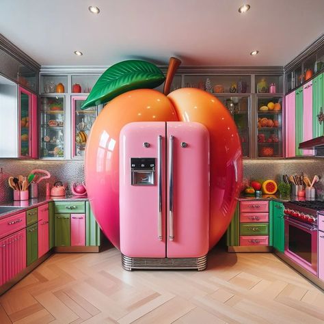 Peach-Shaped Refrigerator: Adding a Touch of Sweetness to Your Kitchen Simple Furniture Design, Crazy Houses, Kitchen Drawing, Personalized Kitchen, Sparks Joy, Creative Activities For Kids, Cooking Art, Creative Activities, Complementary Colors