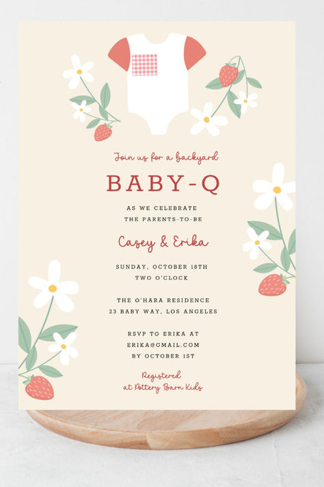 Backyard BBQ Baby Shower Invitation, Baby-Q themed invitation template, Modern BBQ baby Shower Invitation, Pastel colors baby shower invite Babyque Shower Ideas Girl, Summer Baby Shower Ideas For Boys Themes, Baby Bbq Shower Ideas, Baby Que Shower Ideas, Babyque Shower Ideas, Baby Q Shower Ideas, Babyque Shower, Bbq Baby Shower Invitations, Baby Q Shower