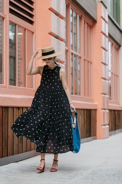 Maxi Dress Outfit, Bohol, Inspired Outfits, 가을 패션, Mode Inspiration, Summer Maxi Dress, Trendy Dresses, Street Styles, Dot Dress