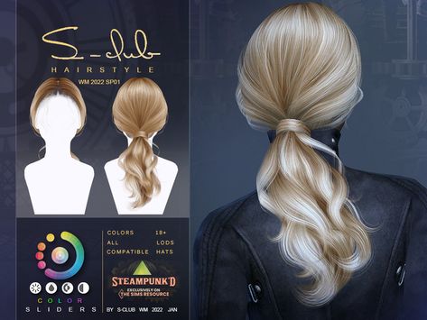 Sims 4 Cc Hair Short Ponytail, S Club Hair Sims 4, Sims 4 Mods Hairstyles Women, The Sims 4 Alpha Cc Hair, S Club Sims 4 Hair, Sims 4 Claw Clip Hair, Sims 4 Cc Hair Thesimsresource, Sims 4 Medium Hair, Sims 4 Cc Hair Ponytail