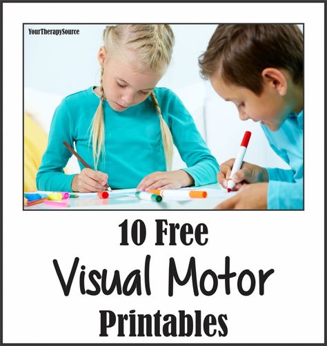 Your Therapy Source: 10 Visual Motor Freebies. Pinned by SOS Inc. Resources. Follow all our boards at pinterest.com/sostherapy/ for therapy resources. Vision Therapy Activities, Visual Motor Activities, Visual Perceptual Activities, Visual Perception Activities, Visual Processing, Visual Tracking, Occupational Therapy Activities, Motor Planning, Vision Therapy