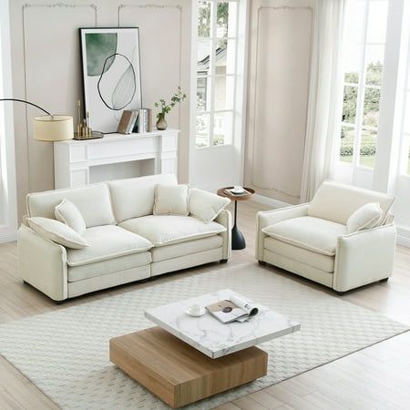 Beige sofa decor