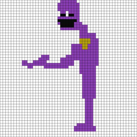 Pixel William Afton, Purple Guy Perler Beads, Pixel Art Pattern Fnaf, Fnaf Pixel Art Grid Easy, Fnaf Beads Pattern, Purple Guy Pixel, Fnaf Perler Beads Pattern, Fnaf Pixel Art Grid, Fnaf Perler Beads