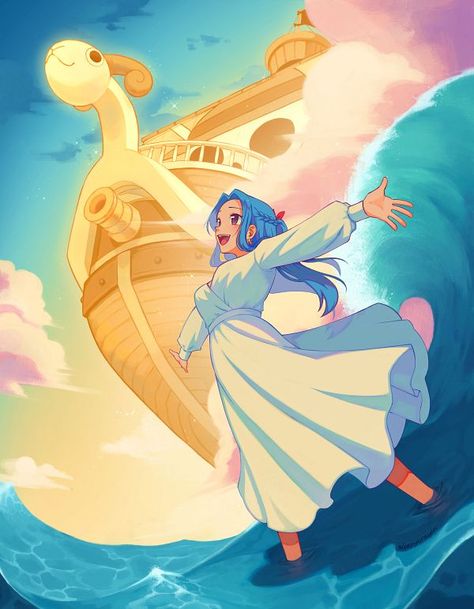 Vivi Fanart, If We Ever Meet Again, Vivi One Piece, Nefertari Vivi, Goddess Of The Sea, Nami One Piece, Meet Again, One Piece Drawing, One Piece Images