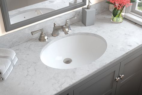 Compass Ceramic Oval Undermount Bathroom Sink with Overflow Cloakroom Sink, Bathroom Sink Design, Console Sinks, Undermount Bathroom Sink, Glass Sink, Ideal Bathrooms, Sink Design, Vessel Sinks, Bathroom Sinks