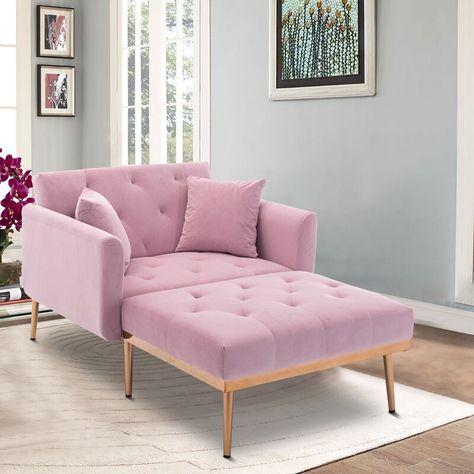 Everly Quinn Prattii Upholstered Chaise Lounge & Reviews | Wayfair Colorful Accent Chairs, Tufted Chaise Lounge, Velvet Chaise Lounge, Velvet Sofas, Upholstered Chaise Lounge, Colorful Interior, Upholstered Chaise, Chaise Lounge Sofa, Chair Bed