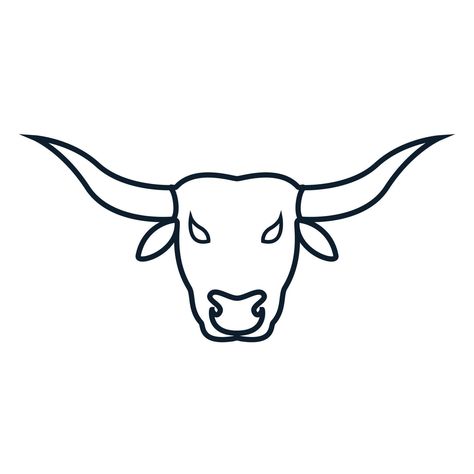 head of cow or bull or bison or buffalo line art outline simple logo vector illustration design Bison Outline Tattoo, Bull Skull Drawing Simple, Bison Drawing Easy, Bull Drawing Easy, Buffalo Drawing Simple, Bull Head Outline, Bull Drawing Simple, Bulls Drawing, Buffalo Outline