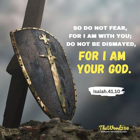 Isa.41.10 So do not fear, for I am with you; do not be dismayed, for I am your God. I will strengthen you and help you; I will uphold you with my righteous right hand. (NIV) Do Not Be Dismayed For I Am Your God, Today's Verse, Todays Verse, Do Not Fear, Scripture Quotes, Right Hand, Stuff To Do, Bring It On, Lifestyle