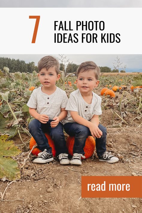 If you are looking for cute fall picture ideas to take of your kids, I’ve got your back. I listed my favorite ideas below for kids of all ages. Fall is such a fun time of year, you will want to save those memories! Diy Fall Pictures Of Kids, Thanksgiving Pictures Kids, Kids Fall Pictures, Fall Picture Ideas For Kids, Diy Fall Photoshoot For Kids, Cute Fall Picture Ideas, Fall Pictures Kids, Cute Fall Pictures, Fall Picture Ideas