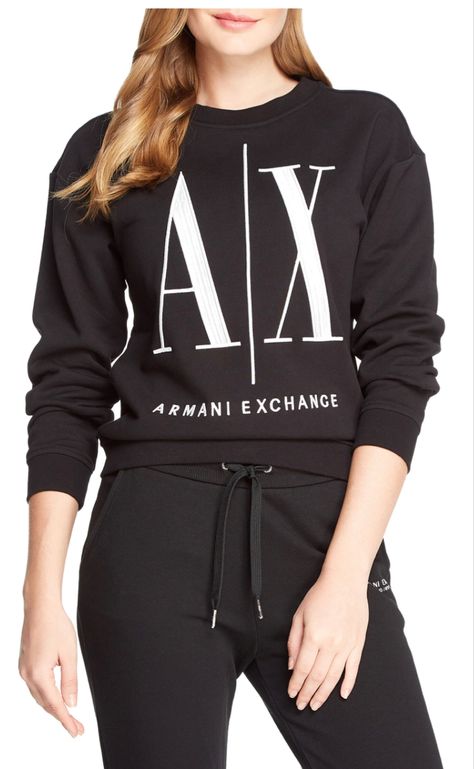 Armani Exchange Logo, Exchange Logo, Armani Collezioni, Sweatshirt Women, Diet Tips, Armani Exchange, Adidas Jacket, Sweatshirts Women, Crew Neck Sweatshirt