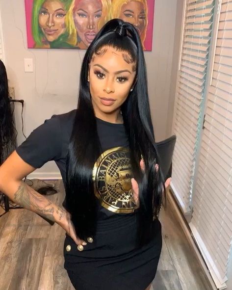 Front Ponytail, Alexis Sky, Weave Ponytail Hairstyles, Lace Fronts, American Hairstyles, Virgin Hair Wigs, Human Virgin Hair, Hair Laid, Hair Ponytail Styles