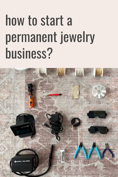 Don't know where to start? Permanent Jewelry is really popular, but it's also still very new. Ask you asking yourself: Which welder should I buy? What type of chain should I offer? Can I actually make money doing this? How will I fill my calendar? What happens if I mess up a weld on a client? It can feel impossible to sift through all of the content online to find the answers you're looking for to start and build your permanent jewelry business. Permanent Jewelry Start Up, Permanent Jewelry Welder, Permanent Jewelry Supplies, Permanent Jewelry Branding, Permanent Jewelry Business Set Up, How To Start Permanent Jewelry Business, How To Do Permanent Jewelry, How To Start A Jewelry Business, Permanent Jewelry Display