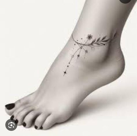 Simple Flower Ankle Tattoo, Ankle Tattoo Feather, Cross Anklet Tattoo, Ankle Bracelet Tattoo For Women Anklet, Small Nape Tattoo, Delicate Foot Tattoos For Women, Fine Line Foot Tattoos For Women, Ankle Foot Tattoo Wrap Around, Ankle Tattoo Designs Unique