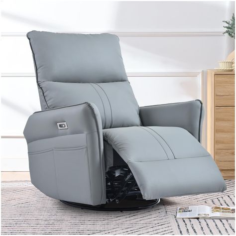 PRICES MAY VARY. Power Convenience: Effortlessly adjust to infinite positions with the touch of a button, solving the issue of manual recliners' fixed positions. Say goodbye to struggles with traditional models' footrest closure Swivel Rotation: This electric recliner chair is equipped with a swivel feature that allows you to rotate 270°, giving you the freedom to easily change your viewing angle and interact with your surroundings without having to get up Rocking Function: Enjoy relaxation with Rocker Recliner Chair, Swivel Rocker Recliner Chair, Swivel Glider Recliner, Glider Recliner, Swivel Recliner, Electric Recliners, Living Room Furniture Chairs, Cozy Ambiance, Swivel Glider