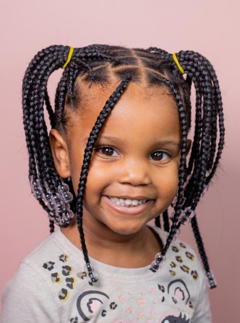 Kid's braiding Knotless Box Braids For Kids, Box Braids For Kids, Kids Box Braids, African Hair Wrap, Knotless Box Braids, Kid Hair, Single Braids, Nail Salon Design, African Hair