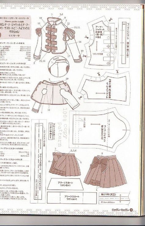 Cute Sewing Projects, Mini Clothes, Sewing Doll Clothes, Doll Dress Patterns, Clothes Pattern, Blythe Clothes, Sewing Design, Sewing Dolls, Fashion Sewing Pattern