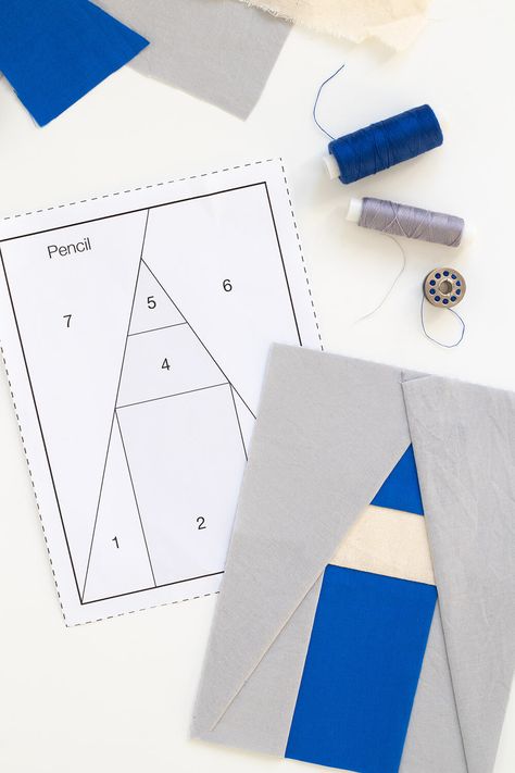 What is Paper Piecing in sewing? A detailed guide | The Crafty Gentleman English Paper Piecing Projects, Foundation Paper Piecing Templates, Paper Piecing Templates, Basic Sewing Kit, Iris Paper Folding, Pencil Design, Foundation Piecing, Foundation Paper Piecing, Paper Folding