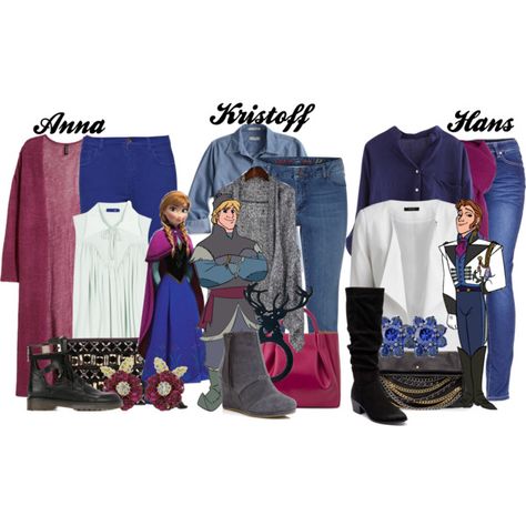 Anna, Kristoff, & Hans by amarie104 on Polyvore featuring polyvore mode style H&M ChloÃ© VILA White Stuff French Connection 2LUV Therapy TOMS See by ChloÃ© Alexandra de Curtis Ash Marni Caipora Jewellery Nina Marella Disney Long Purple Cardigan, Disneybound Couples, Anna And Kristoff, Anna Kristoff, Princess Movies, White Silk Blouse, Disney Bounding, Disney Bound Outfits, Purple Cardigan