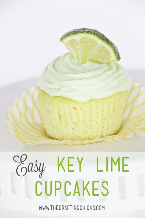 Key Lime Box Cake Recipe, Keylime Cupcake Recipes, Key Lime Cupcakes From Box Cake, Key Lime Cake From Box Cake, Keylime Cupcake, Key Lime Pie Cupcakes, Lime Frosting, Key Lime Recipes, Gf Cake