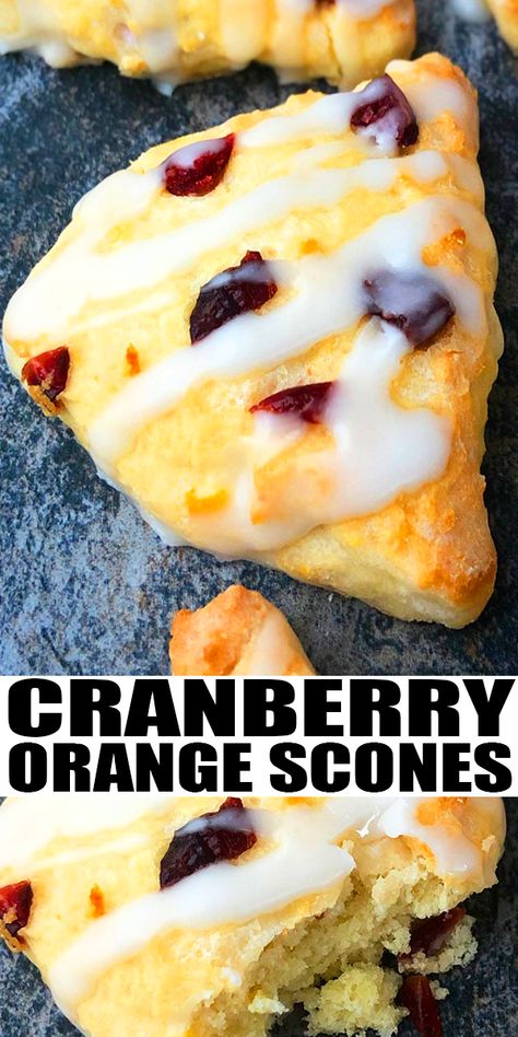 Homemade Scones Easy, Fall Scone Flavors, Scones Recipe Easy Simple, Cranberry Scones Recipe Easy, Christmas Scones Recipe, Cranberry Orange Recipes, Scone Flavor Ideas, Moist Scones Recipe, Recipes With Dried Cranberries