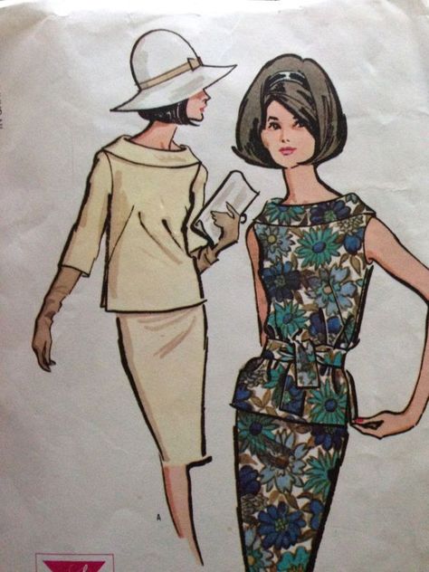 Vintage Sewing Pledge Mccalls Patterns Dress, 1960 Fashion, Mode Retro, 60s And 70s Fashion, Robes Vintage, 1960s Dress, Suit Pattern, Sixties Fashion, Vintage Dress Patterns