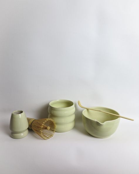 SO very excited to tell you that my matcha sets are now available on etsy. You can find the link in my bio. Pottery Matcha Bowl, Matcha Bowl Ceramics, Ceramic Art Painting Ideas, Matcha Set, Clay Diy Projects, Matcha Bowl, Clay Ideas, Very Excited, Diy Clay